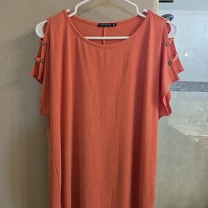 Staccato Button-Sleeve Blouse